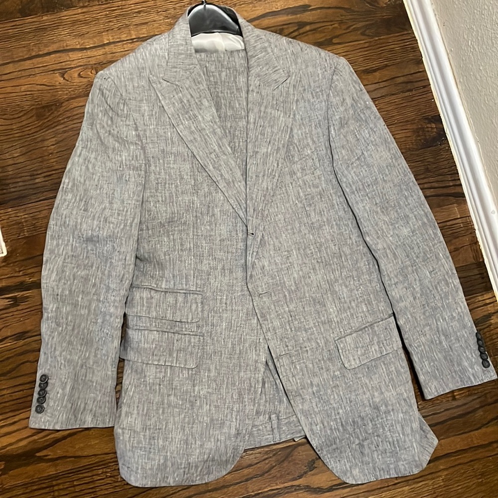 Suitsupply Washington Model - Men’s 42R Wool & Linen Suit